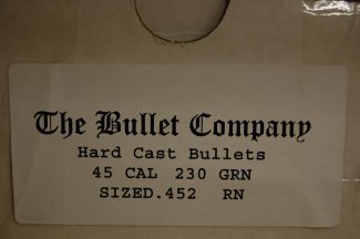 .45 cal, 230 grain pistol ammo